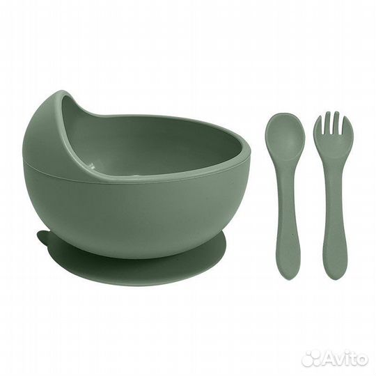 Посуда силиконовая для кормления. Детская. Новая