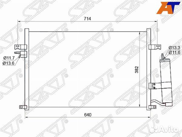 Радиатор кондиционера chevrolet nubira