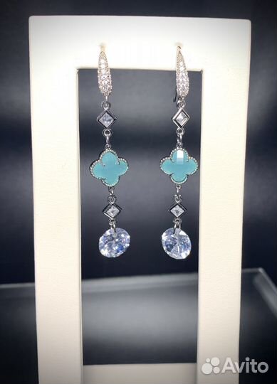 Серьги с цирконами