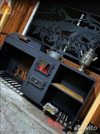 Мангал с крышей 4в1