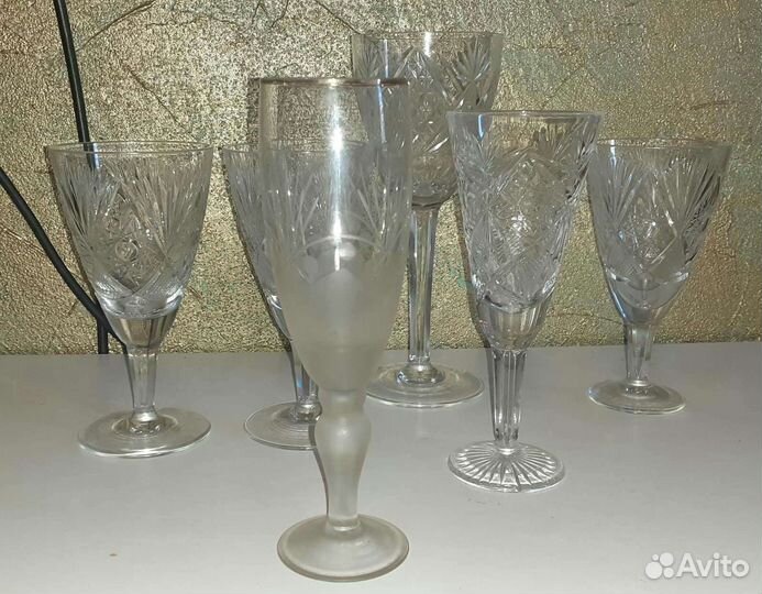 Фужеры хрустальные СССР