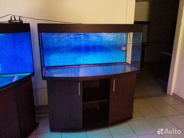 Аквариум 400 полукруглый, биофильтр, свет, тумба