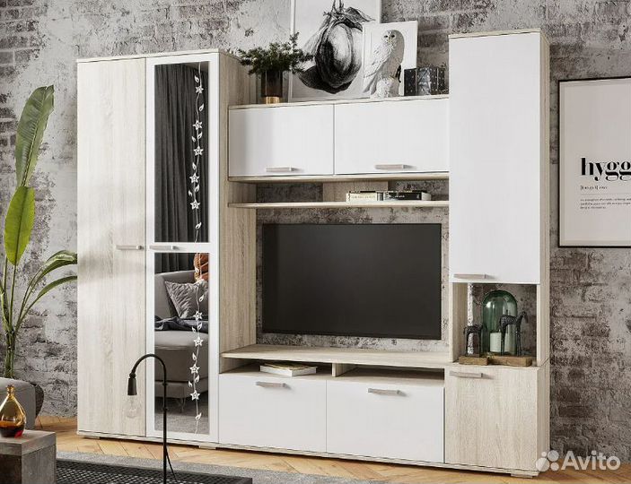 Гостиная Лукас дуб сонома / белый