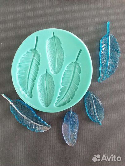 Силиконовый молд перья