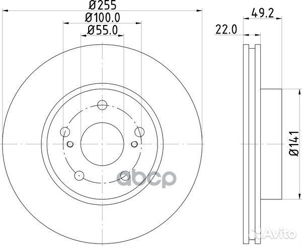 Диск тормозной перед ND1027K nisshinbo