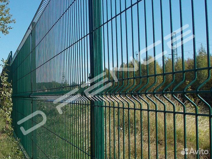 Забор 3D сетка, 3Д панель 2,64х1,5 м, д.3/4 мм, Zn