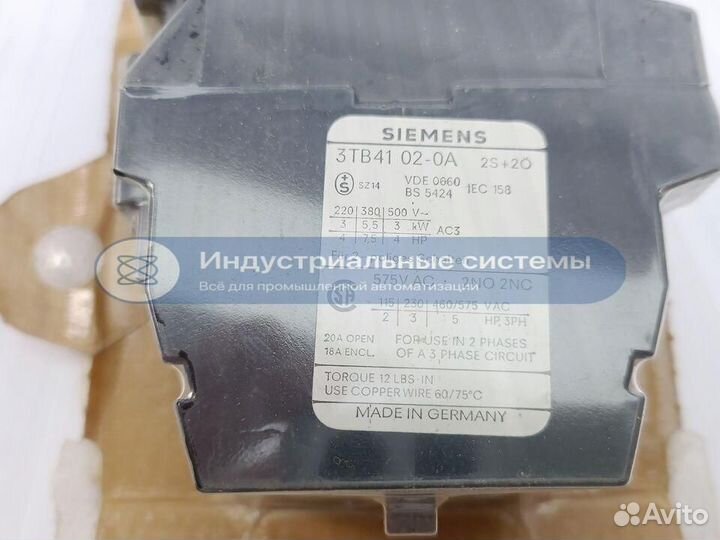 Реле Siemens 3TB4102-0A