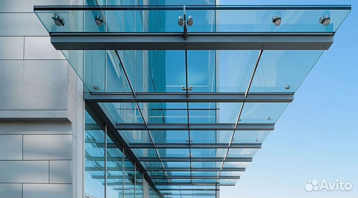 Стеклянные козырек от производителя