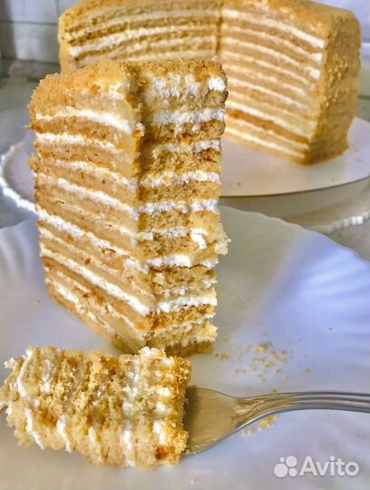 Коржи для торта Медовик и Спартак, медовые коржи