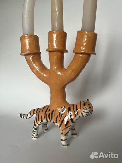 Подсвечник-тигр на 3 свечи