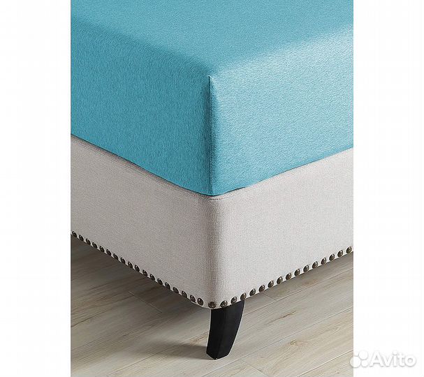 Простынь GoodNight Трикотаж 200х200х20 Бирюза на р