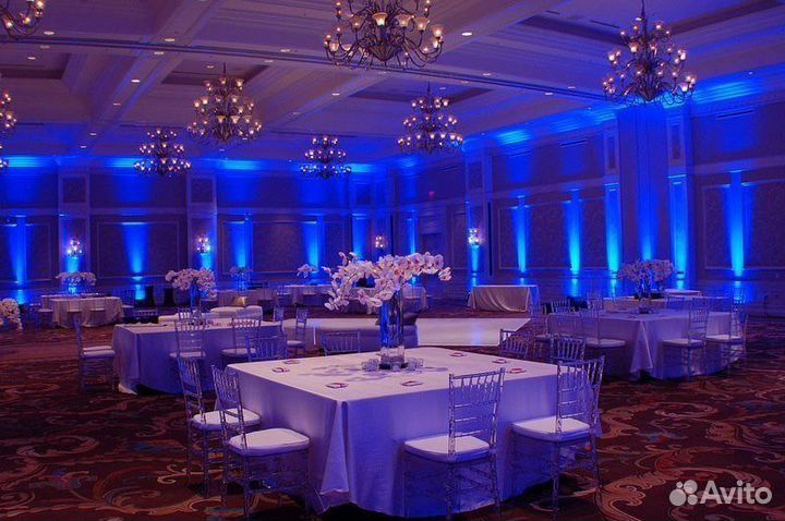 Аренда светового оборудования (подсветка зала)