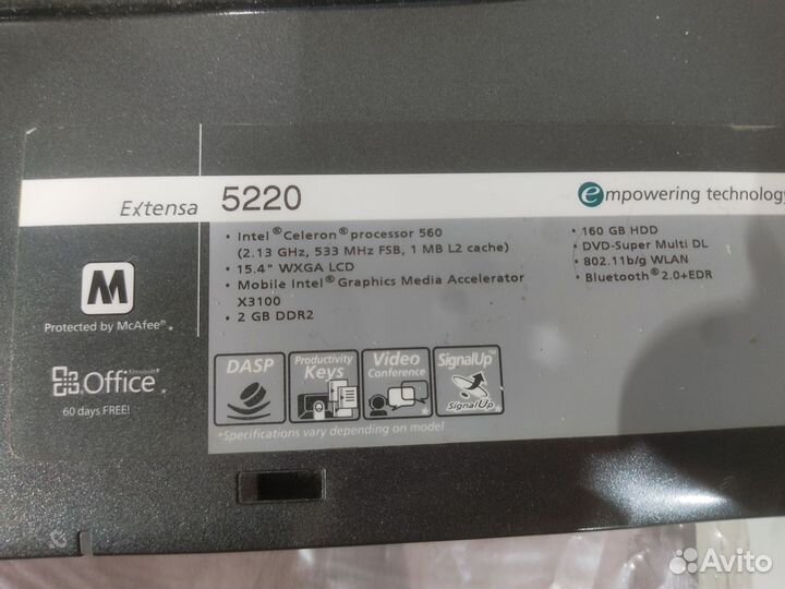 Acer extensa 5220, без торга