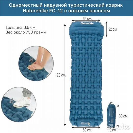 Коврики туристические Naturehike новые