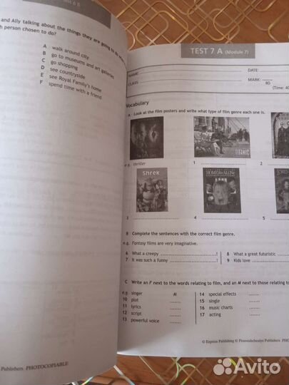 Английский язык 7 класс контрольные задания