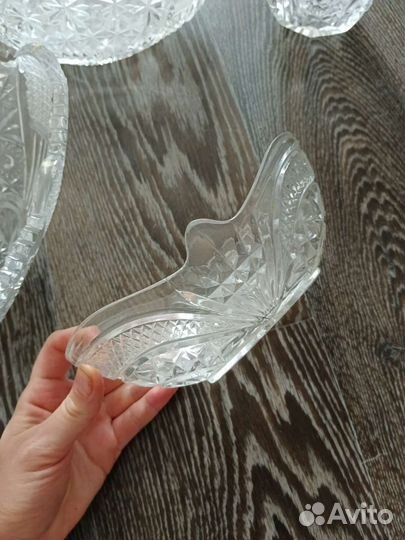 Хрустальная конфетница, салатница