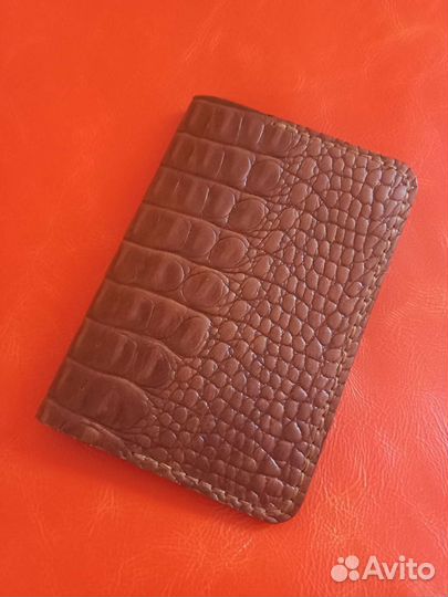 Обложка на паспорт,кожа,ручная работа