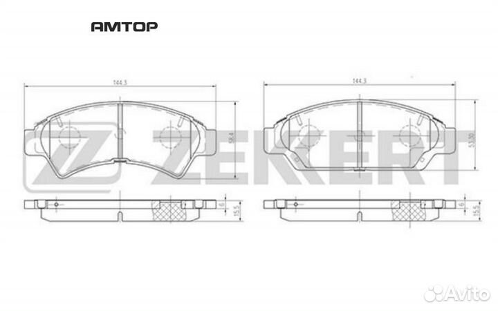Zekkert BS2087 BS-2087 zekkert Колодки торм. диск