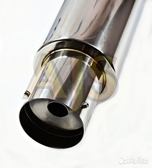 Бочка выхлопная прямоточная AJS (по мотивам Apexi