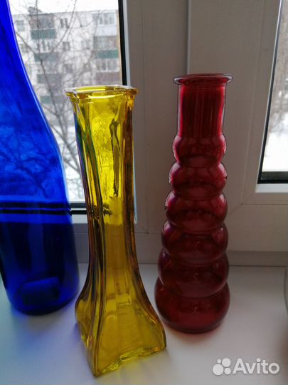 Стеклянные подсвечники 2 шт