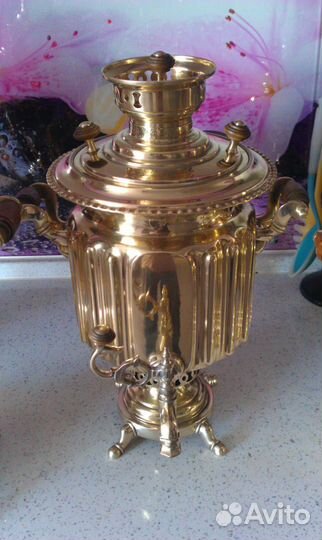 Антикварный комбинир. самовар фонарь Шемарина 4л