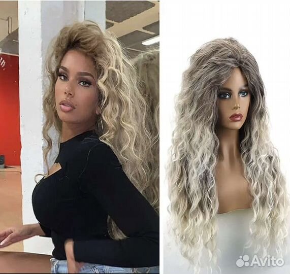 Парик перельный омбре. Новый, волнистый