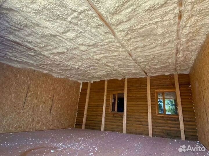 Утепление фасада напылением ППУ от 100м2