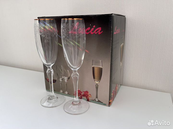 Бокалы из хрусталя для игристого (шампанского)