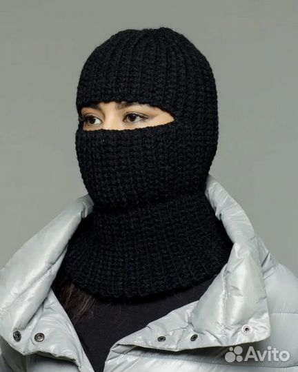 Балаклава черная зимняя