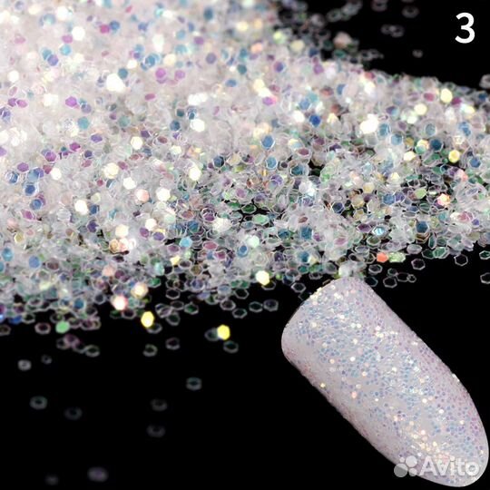 Продаю голографические блестки для ногтей