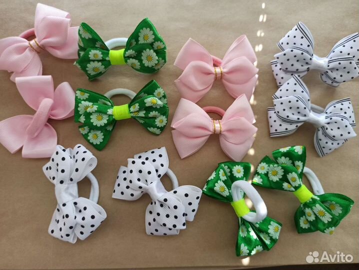 Бантики. Резинки для волос ручной работы