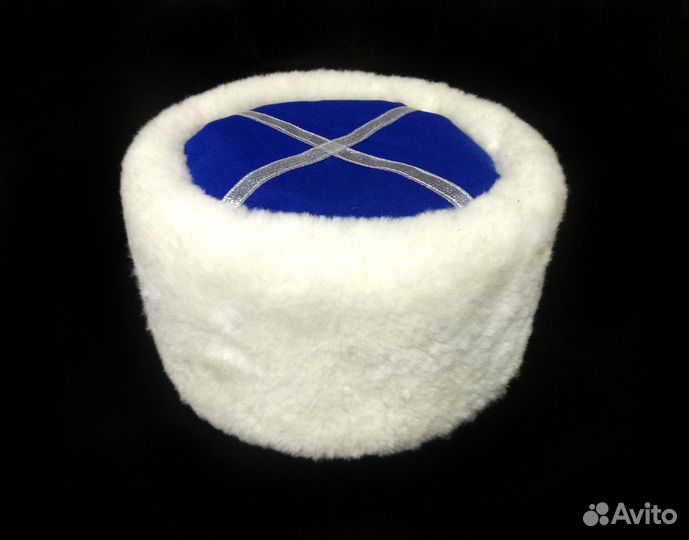 Кубанка из белого мутона Чепка