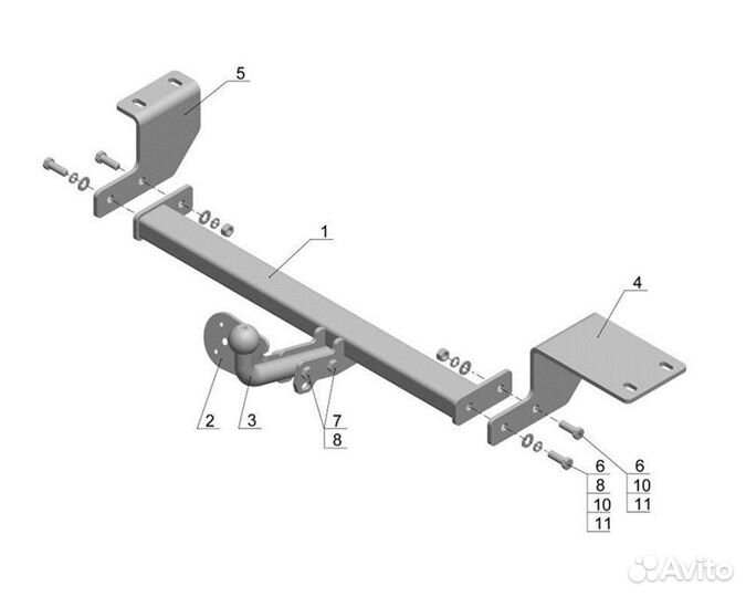 Фаркоп для geely MK