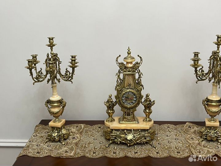 Подсвечники и канделябры бронза часы