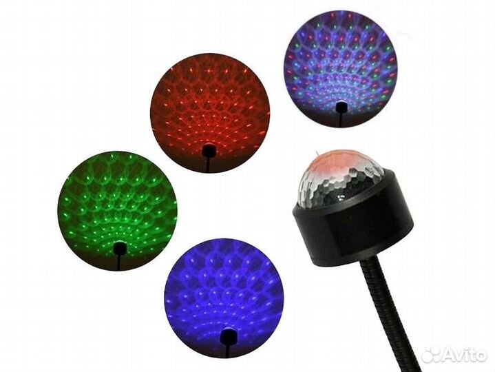 USB проектор LED RGB звездное небо 3в1