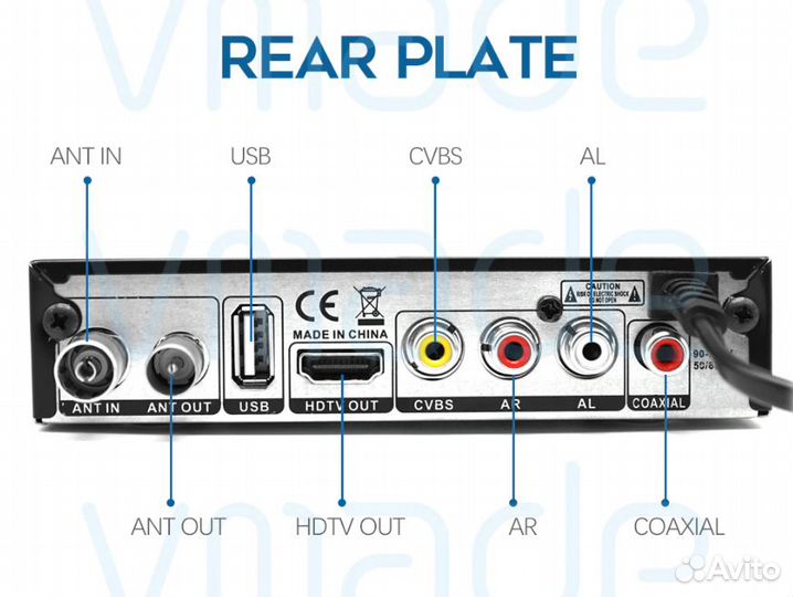 Приставка DVB T2+C для цифровых каналов Wi-Fi
