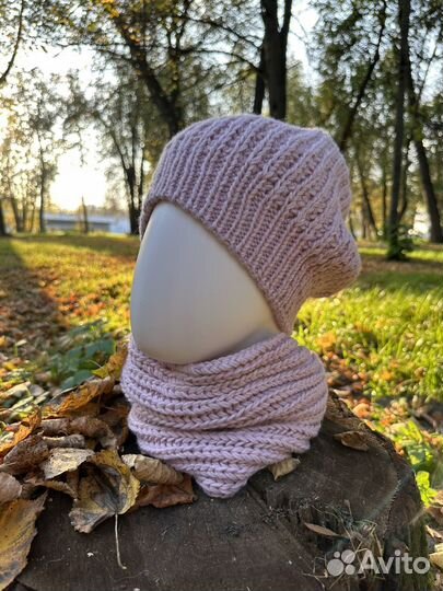 Комплект шапка и снуд