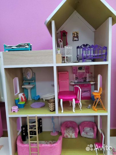 Домик кукольный с наполнением