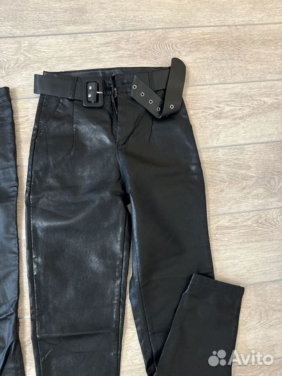 Брюки из экокожи