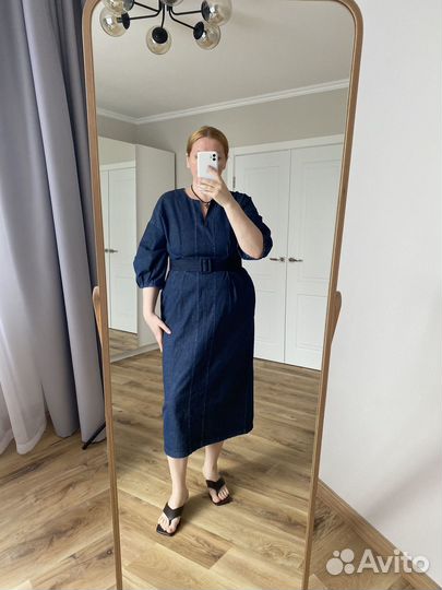 Платье джинсовое 56