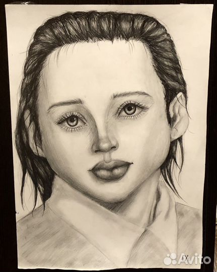 Портрет девочки графика