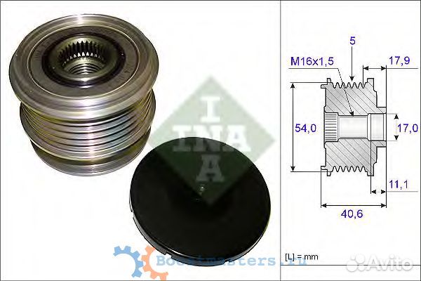 Ременной шкив генератора INA 535012110