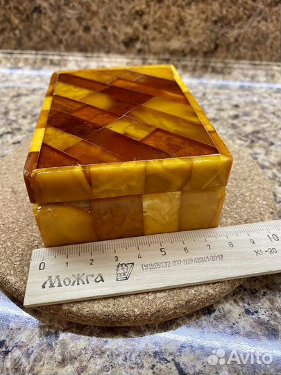 Шкатулка янтарь времен СССР