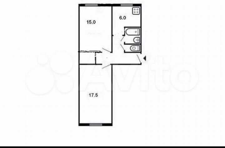 2-к. квартира, 48 м², 3/5 эт.