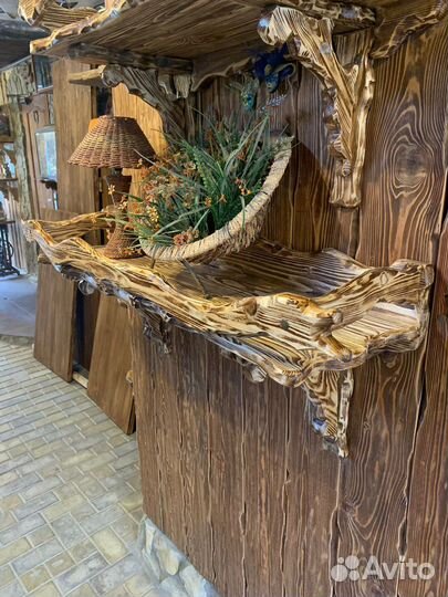 Полочка настенная деревянная