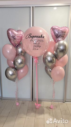 Шарики гелиевые на выписку из роддома