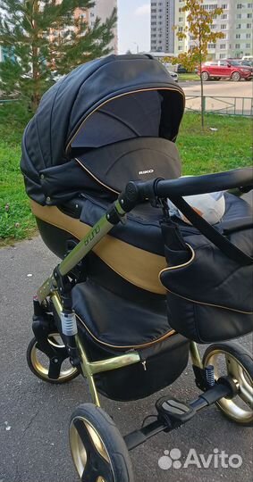 Коляска riko bruno 3 в 1 gold
