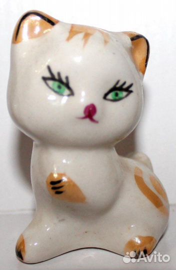 Фарфоровая статуэтка Котик Дулево