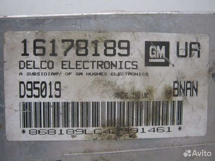Блок управления двигателя ECU 16178189 Опель Tigra