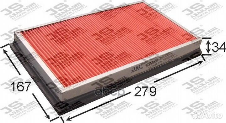 Фильтр воздушный JS asakashi A243J A243J JS
